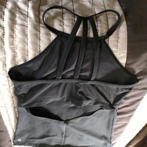 Pop flex active size 10 athletic top black strappy
